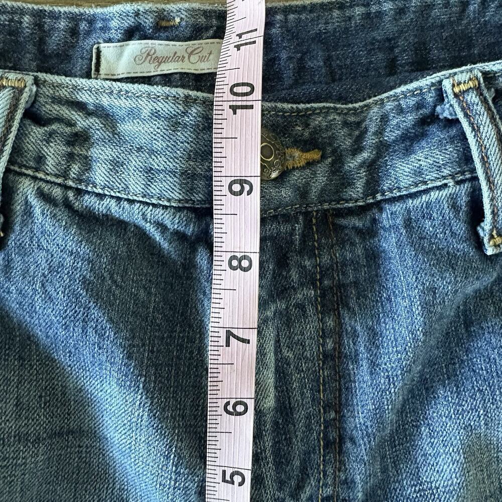 VTG Mark Ecko Jeans Mens 32x30 Y2K No 72 Times Square Blue Regular Cut Skull - Picture 10 of 15